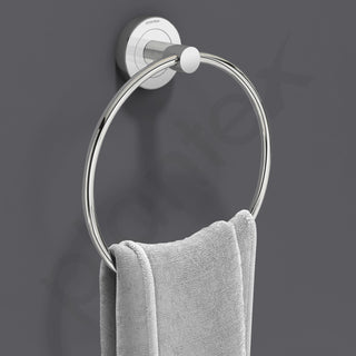 Plantex chrome towel rings - rust-proof design