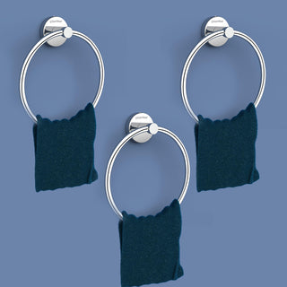 Plantex stainless steel towel ring - robust and rust-proof