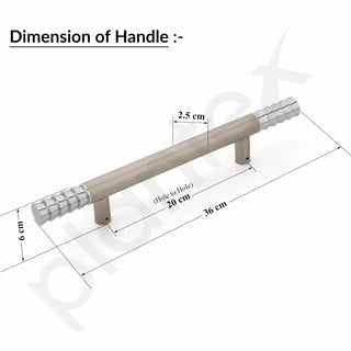 Plantex Satin White Door Handle - Stylish office entry
