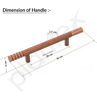 Plantex stainless steel pull handle - easy installation