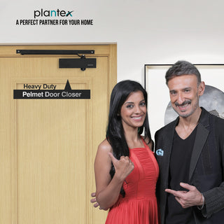 Plantex black door closer - saves space