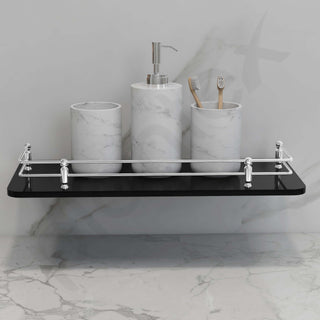 Plantex stylish black shelf - modern living room décor