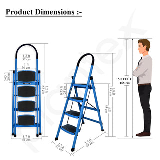 Plantex premium steel ladder - home organization