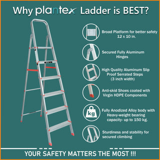 Plantex Legend 6 Step Ladder - Painting walls
