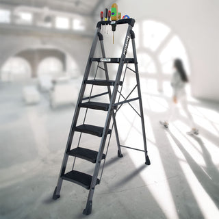 Plantex Hulk 6 Step Ladder - Versatile for warehouse organization