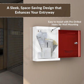 Plantex red and white letter box - Secure storage