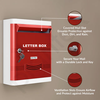 Plantex wallmount mailbox - Secure lock feature