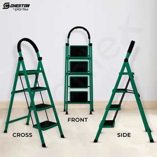 Plantex Premium GI steel ladder - office maintenance use