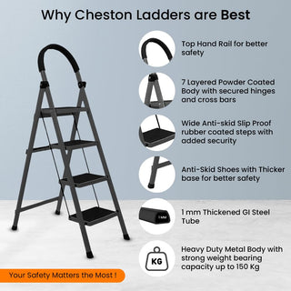 Cheston sturdy ladder - versatile for garage projects