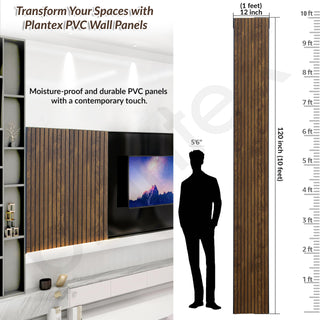 Plantex Walnut Brown Wall Panel - Stylish Restaurant Accent