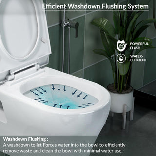 Plantex Platinum Ceramic Commode - Space-saving solution