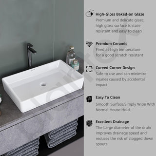Plantex glossy finish wash basin - stylish countertop