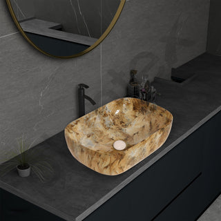 Plantex Alpha NS-137 ceramic basin - stylish countertop installation