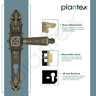 Plantex mortise lock set - perfect for main entrance doors