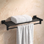 Plantex Stainless Steel 24 Inch Towel Rack for Bathroom/Towel Stand/Towel Holder/Towel Bar/Bathroom Accessories - Pack of 1, Aqua (Black)