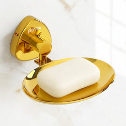 Plantex J4 Stainless Steel Wall Mounted Soap Holder for Bathroom/Soap Holder for Kitchen/Soap Stand for Bathroom/Bathroom Accessories (PVD Gold Finish) Angel