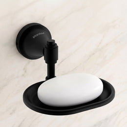 Plantex 304 Grade Stainless Steel Soap Holder/Stand for Bathroom and Wash Basin Bathroom Accessories - Niko (Black)