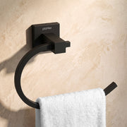 Plantex Stainless Steel Towel Holder for Bathroom/Towel Ring Holder/Napkin Holder for Washbasin/Napkin Ring/Bathroom Accessories – Pack of 1, Aqua (Black)