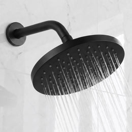 Plantex ABS Round Head Shower/10 Inch Overhead Rain Shower for Bathroom/Shower for Home/Hotel/Adjustable Shower Head for Bathroom - Pack of 1 (Black, D609)