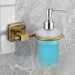 Plantex 304 Grade Stainless Steel Liquid Soap Dispenser/Shampoo Dispencer/Handwash Bottle Stand - Decan (Brass Antique)