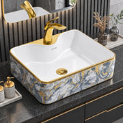 Plantex Ceramic TableTop Wash Basin/Countertop Basin for Bathroom/Small Washbasin/Bathroom Sink (19 x 15 x 5.5 Inch)