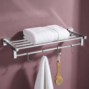 Plantex Heavy-Duty Stainless Steel Towel Rack for Bathroom/Towel Bar/Towel Holder/Bathroom Accessories (24 Inch-Chrome)- Pack of 1, Aqua