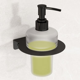 Plantex Liquid Soap Dispenser for Bathroom/Stainless Steel Glass Shampoo Dispenser/Hand wash/Bathroom Accessories - Pack of 1 (Black)