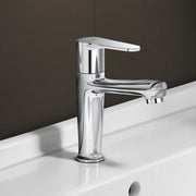 Plantex Pure Brass Pillar Cock Tap for Basin with Teflon Tape/Single Lever Basin Tap/Tabletop Wash Basin Tap/Faucet for Wash Basin (Dol-2301, Chrome)