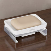 Plantex Stainless Steel and ABS Single Soap Dish for Bathroom/Soap Stand/Soap Holder/Bathroom Accessories - Table Top (Chrome & ABS)