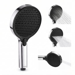 Plantex ABS Hand Shower for Bathroom/3 Mode Multifunctional Shower/Rectangle Hand Shower Without Hose Pipe for Home/Hotel - (Chrome, H-XM95)