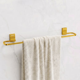 Plantex 304 Grade Stainless Steel 24 inch Single Towel Rod for Bathroom/Hand Towel Holder/Towel Hanger/Bathroom Accessories, Crystal (PVD Gold)