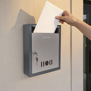 Plantex Wall Mount Letter Box - Suggestion Box/Mail Box/Post Box for Home gate with Secure Key Lock - (Dark Grey) A4 Size