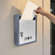 Plantex Wall Mount Letter Box - Suggestion Box/Mail Box/Post Box for Home gate with Secure Key Lock - (Dark Grey) A4 Size