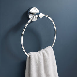 Plantex Compact Stainless Steel Towel Hanger for Bathroom/Towel Holder/Napkin Holder for Wash Basin/Towel Ring/Bathroom Accessories (Pack of 1)