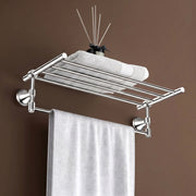 Plantex 304 Grade Stainless Steel Towel Rack for Bathroom/Towel Stand/Hanger/Bathroom Accessories - Niko (18 Inch-Chrome)