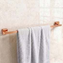 Plantex 304 Grade Stainless Steel Bathroom Single Towel Rod/Stylish and Durable Towel Hanger/Towel Stand/Bathroom Accessories - Decan (Rose Gold Finish)