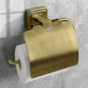 Plantex 304 Grade Stainless Steel Toilet Paper Holder/Stand for Toilet Paper Roll/Tissue Paper Holder - Decan (Brass Antique)
