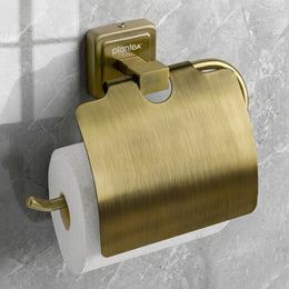 Plantex 304 Grade Stainless Steel Toilet Paper Holder/Stand for Toilet Paper Roll/Tissue Paper Holder - Decan (Brass Antique)