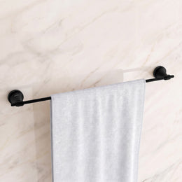 Plantex 304 Grade Stainless Steel Towel Hanger for Bathroom/Holder Stand/Single Towel Rod/Bathroom Accessories - Niko (Black)