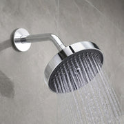 Plantex ABS Shower Head for Bathroom/6 Inch Round High Pressure Overhead Shower/Rain Shower Head - (Chrome)