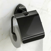 Plantex J4 Stainless Steel Toilet Paper Holder for Bathroom/Tissue Holder for Washroom/Toilet roll Holder for Wall Mounted/Bathroom Accessories (PVD Black Finish) Angel