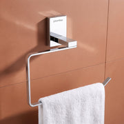 Plantex 304 Grade Stainless Steel Towel Ring for Bathroom/Napkin Hanger for Washbasin/Napkin Holder/Bathroom Accessories - iris (Chrome)
