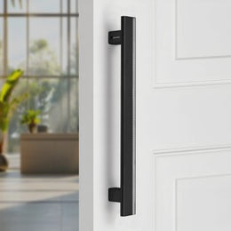 Plantex 12 Inch Main Door Handle/Aluminium Handle for Door/Black Pull-Push Handle for Home/Office/3 Years Warranty Pack of 1 (APS-612, Black)