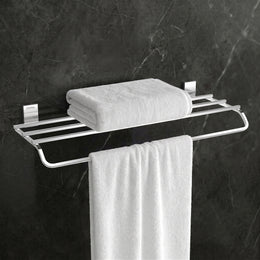 Plantex 304 Grade Stainless Steel Towel Rack/Holder/Towel Hanger for Bathroom/Bathroom Accessories, Crystal (Chrome - 24 inch)