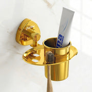 Plantex J4 Stainless Steel Toothbrush Holder for Bathroom/Toothbrush Stand for Bathroom/Tumbler Holder/Bathroom Accessories (PVD Gold Finish) Angel