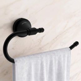 Plantex 304 Stainless Steel Towel Ring for Wash Basin/Towel Hanger/Napkin Holder/Towel Holder/Bathroom Accessories - Niko (Black)