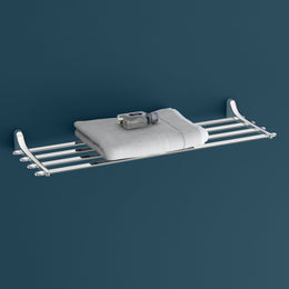 Plantex Rich Brass 24-inch Towel Rack for Bathroom/Towel Hanger for Bathroom/Towel Stand/Bathroom Accessories - Unique (Chrome)