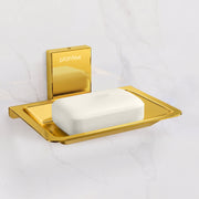 Plantex 304 Grade Stainless Steel Soap Dish/Soap Holder/Soap Stand/Soap Case/Soap Storage for Bathroom/Bathroom Accessories - Crystal (PVD Gold)