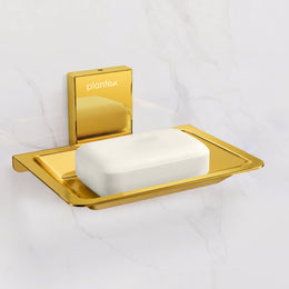 Plantex 304 Grade Stainless Steel Soap Dish/Soap Holder/Soap Stand/Soap Case/Soap Storage for Bathroom/Bathroom Accessories - Crystal (PVD Gold)