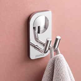 Plantex Stainless Steel Robe Hook for Bathroom/Cloth Hanger for Wall/Hooks for Wall/Bathroom Accessories - Chrome (Dream)